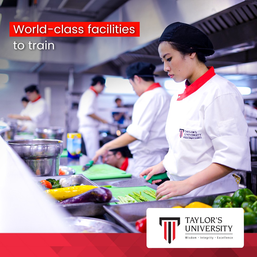 Taylor’s has world-class kitchen facilities and themed on-campus restaurants to train at.